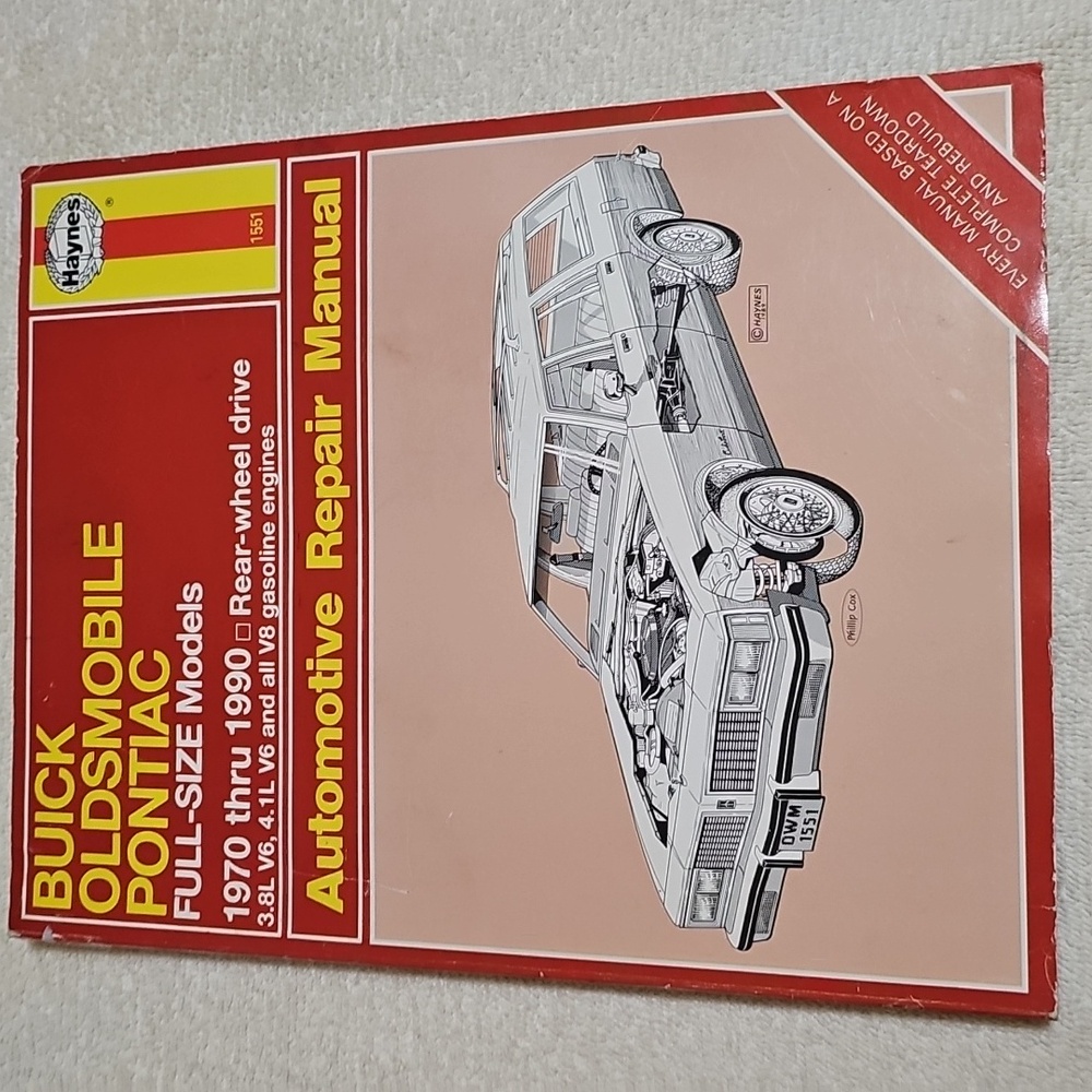 Haynes Auto Repair Manual Buick Oldsmobile Pontiac FullSize 1970-1990 #1551 Used